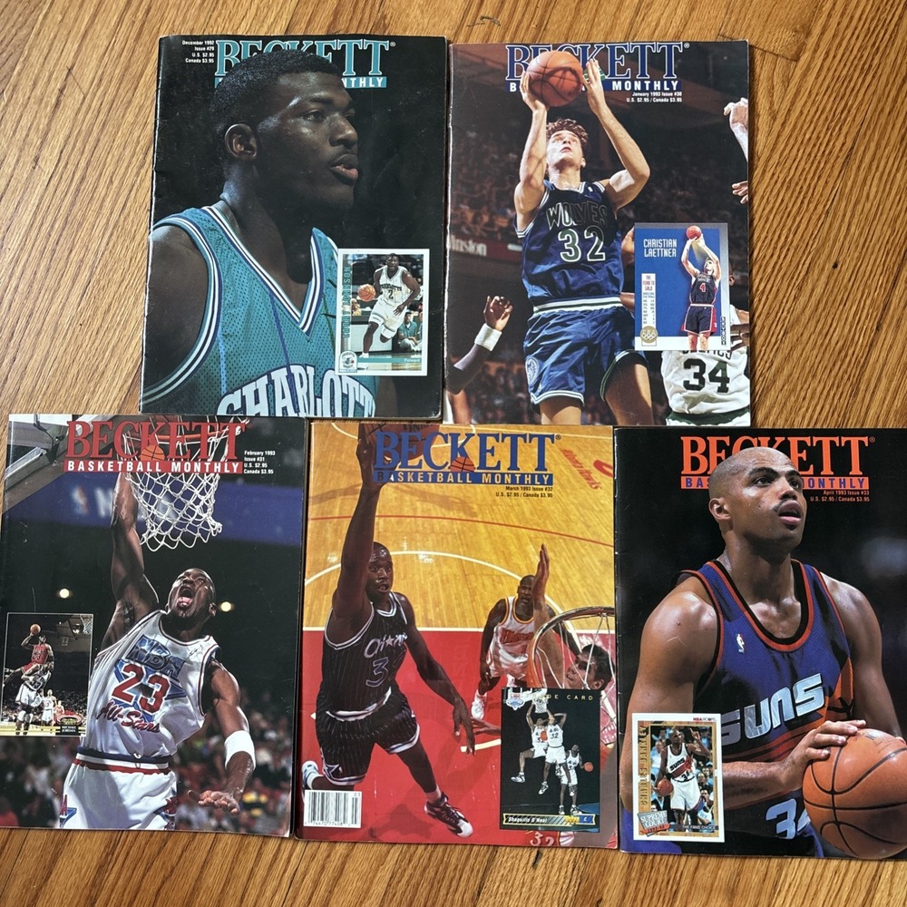 Lot of 5 Michael Jordan Magazines Beckett Sports Illustrated vtg nike 92-93 EUC